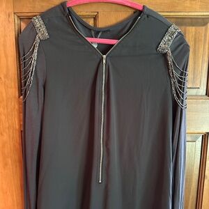 Dressy gray blouse